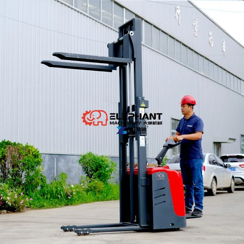 500kg 1000kg Van Self -Loading Semi Electric Stacker Portable Auto Lift Self Loading Pallet Forklift with Lithium Battery