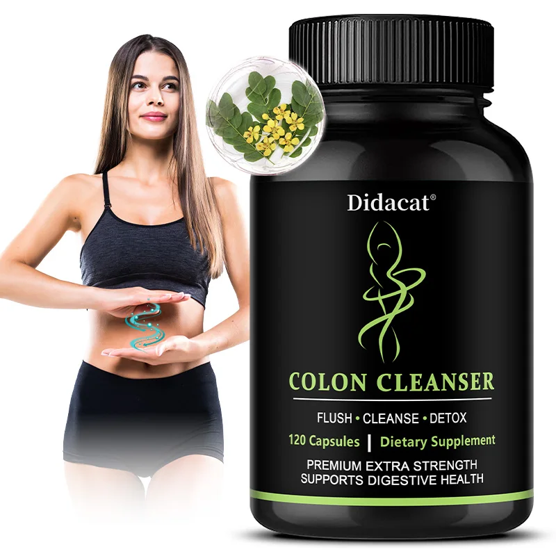 Colon Wellness Capsules with Senna Leaf, Psyllium Husk & Aloe Vera Gel, Support Digestive, Daily Gut & Intestinal Health Care