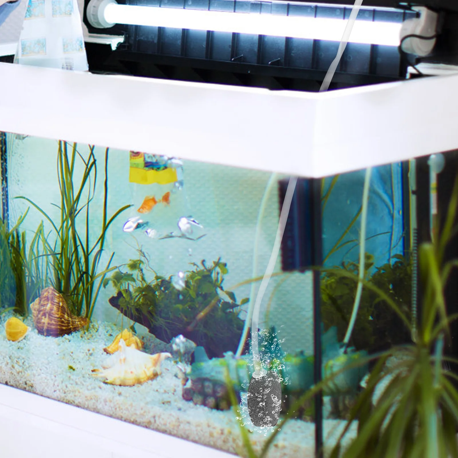 

USB Oxygen Air Pump Portable Fish Tank Aquarium Air Portable Aquarium Bubbler Pump Supply ABS Material Long Life Mini Bubbler