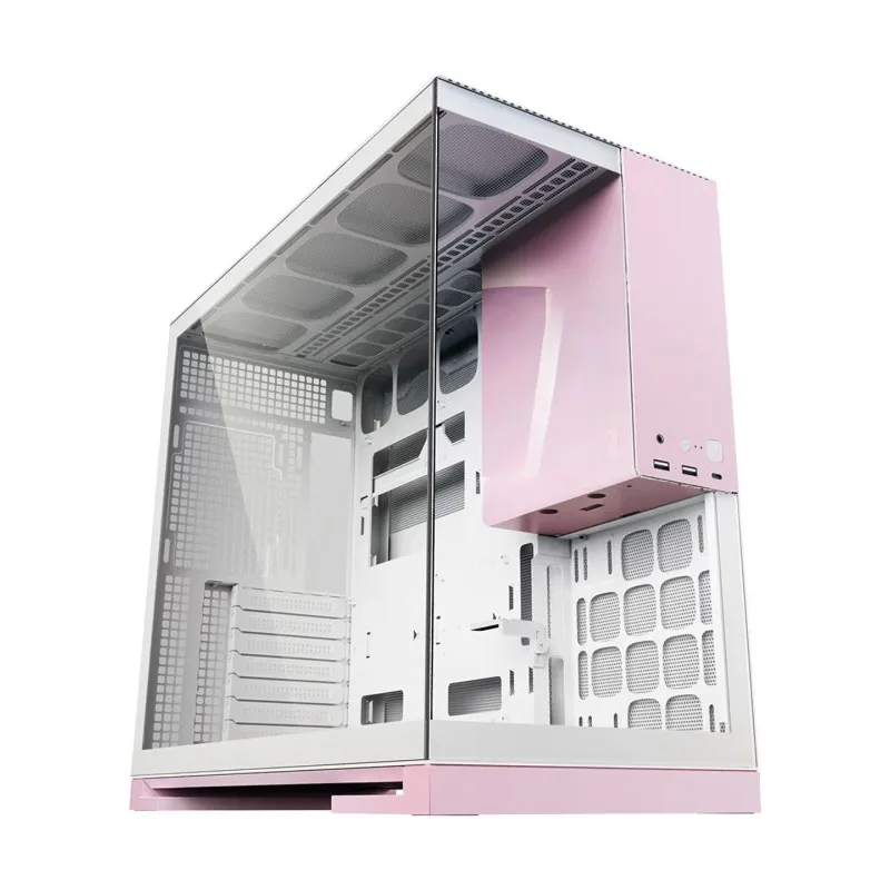 Computer case, pink limited (support EATX main board /50 graphics card/420/360 cold row/sea view room chassis/TypeC interface)