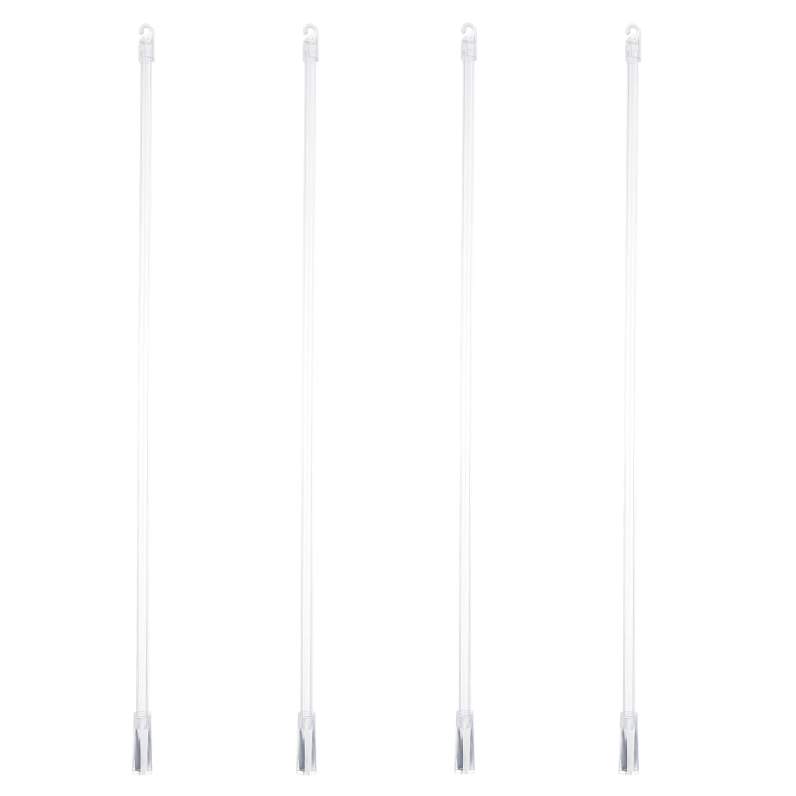 4 Pcs Venetian Blind Rod Blinds Replacement Rods Window Plastic Wands Transparent 17'' Curtain Handle Inches Vertical Drapes