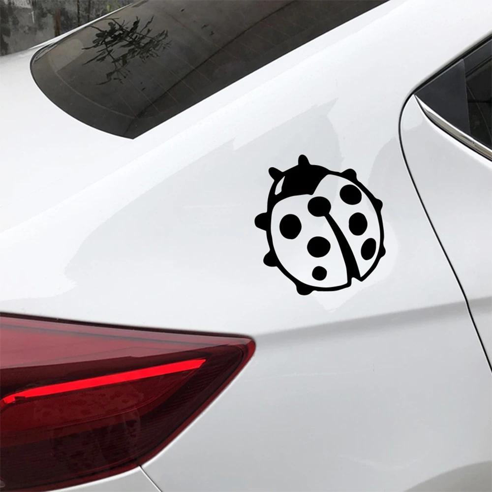 1pc Funny Seven-spotted ladybug Auto Sticker For Car Body Decor Vinyl Cars Decal Custom Window Door Wall Sticker