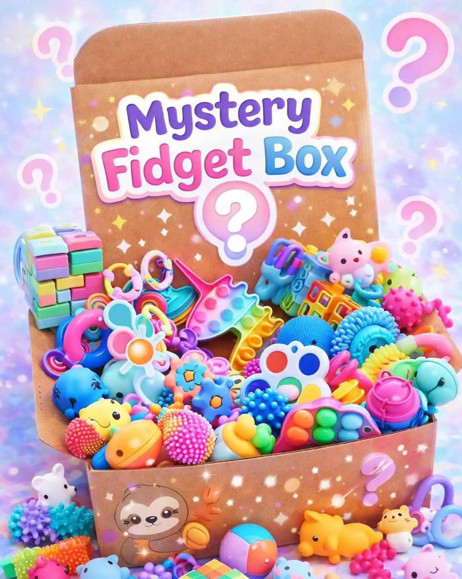 Caja Misteriosa de Juguetes Antiestrés 15-20 artículos | Mezcla de Juguetes Sensoriales | Paquete de Juguetes Sensoriales Sorpresa | Juguetes para Aliviar la Ansiedad | Caja Misteriosa para Niños | Sorpresas de Cumpleaños
