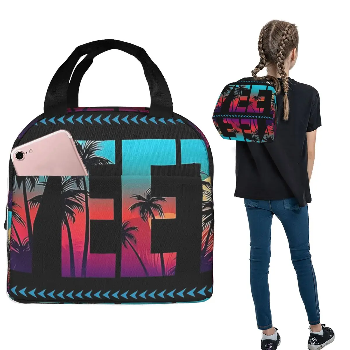Coconut Photo Jey Uso Yeet Insulated Lunch Bag for Women Children Portable Food Boxes Thermal Lunch Box Tote