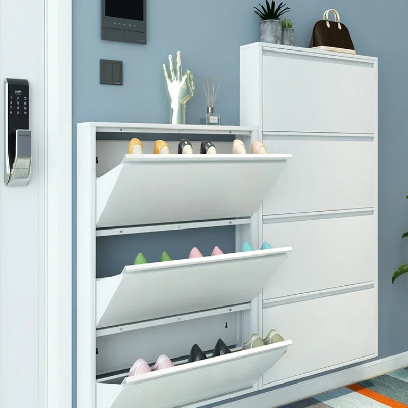 Suitable for family door step entrance, economical large-capacity 12cm wall-mounted ultra-thin narrow shoe cabinet