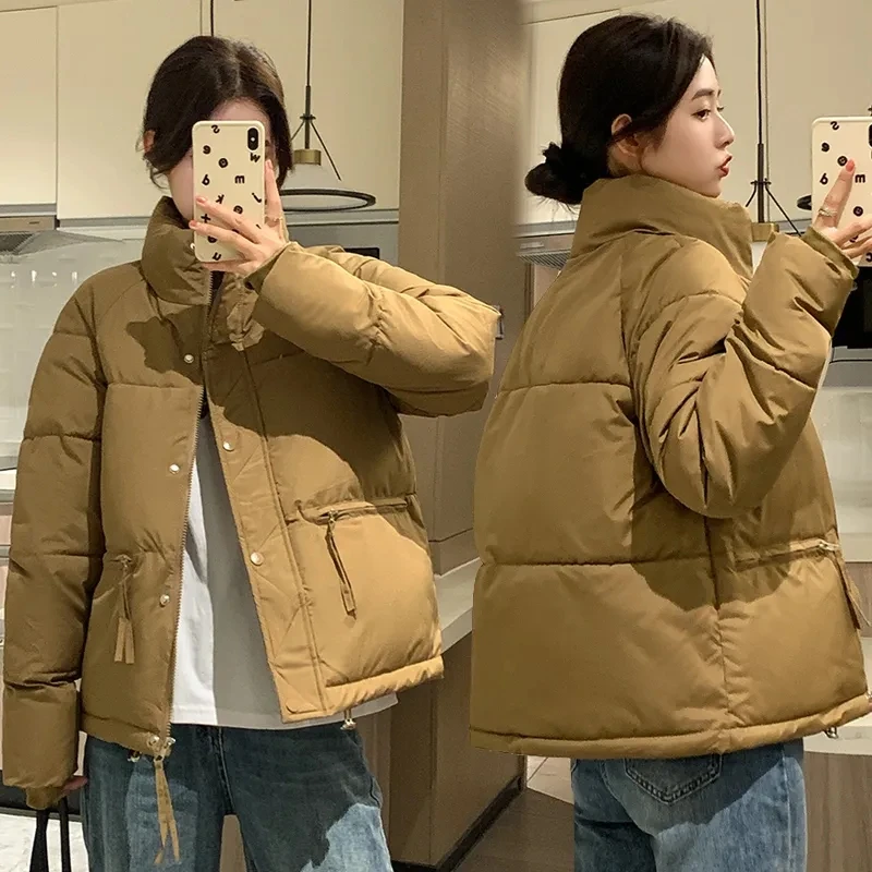 

2023 Autumn Winter Women Down Cotton Jacket Women Korean Casual All-match Padded Coat Female Short Loose Parkas