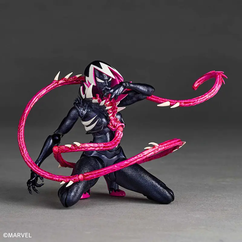 Ko Venom Gwen Revoltech Amazing Yamaguchi Symbiote Spider Gwen Anime Dekorative Actionfigur Modell Sammlerstück Jungen Spielzeug Geschenke – Detail 7