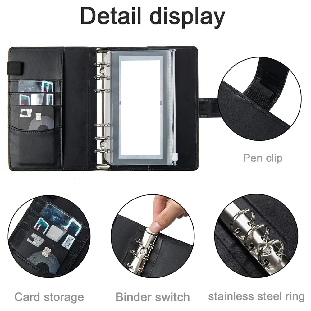 Папка для денег и денег, используется для средств, для менеджера по денежным расходам, для управления финансами, с искусственной кожей, конверт на молнии