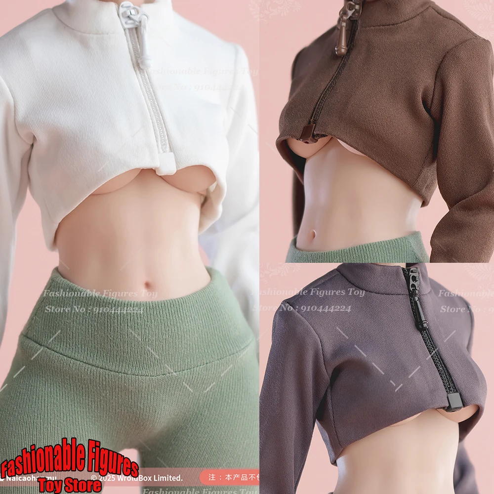 Worldbox CA022 1/6 المرأة الجندي جاكيت زيبرا قصيرة الأكمام الطويلة الرياضة اليوغا معطف ل 12 بوصة عمل الشكل الجسم الدمى #1