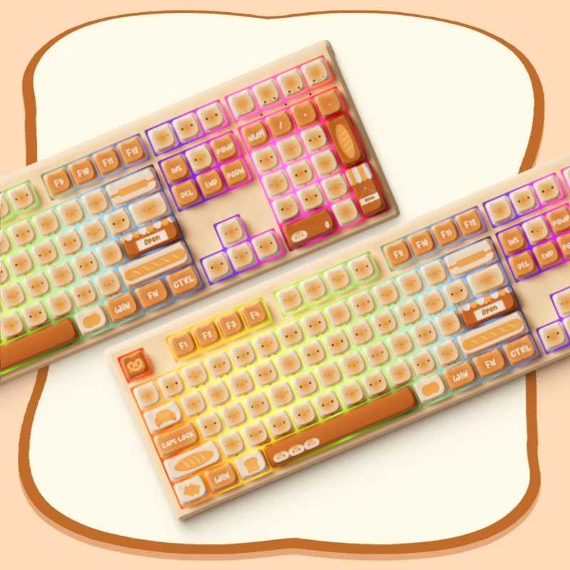 Akko MonsGeek MG108B Bun Wonderland Mechanical Keyboard MAO/MOA Profile RGB 108 Keys Full Size Hot Swap USB Type-C/2.4G/BT 5.0