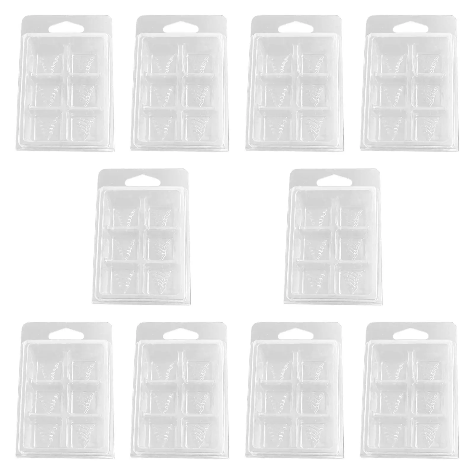 10 قطعة شجرة عيد الميلاد شمعة تذوب صدفي قوالب صواني مكعب فارغة ، اليدوية DIY بها بنفسك الصب نموذج شمعة تذوب الحاويات