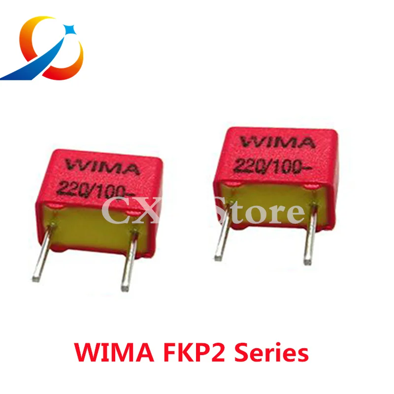 2PCS WIMA RED FKP2 5MM Film Capacitor Hi-Fi Audio 33PF 47PF 220PF 330PF 470PF 680PF 1000PF 2200PF 3300PF 63V 100V 630V 1000V P5