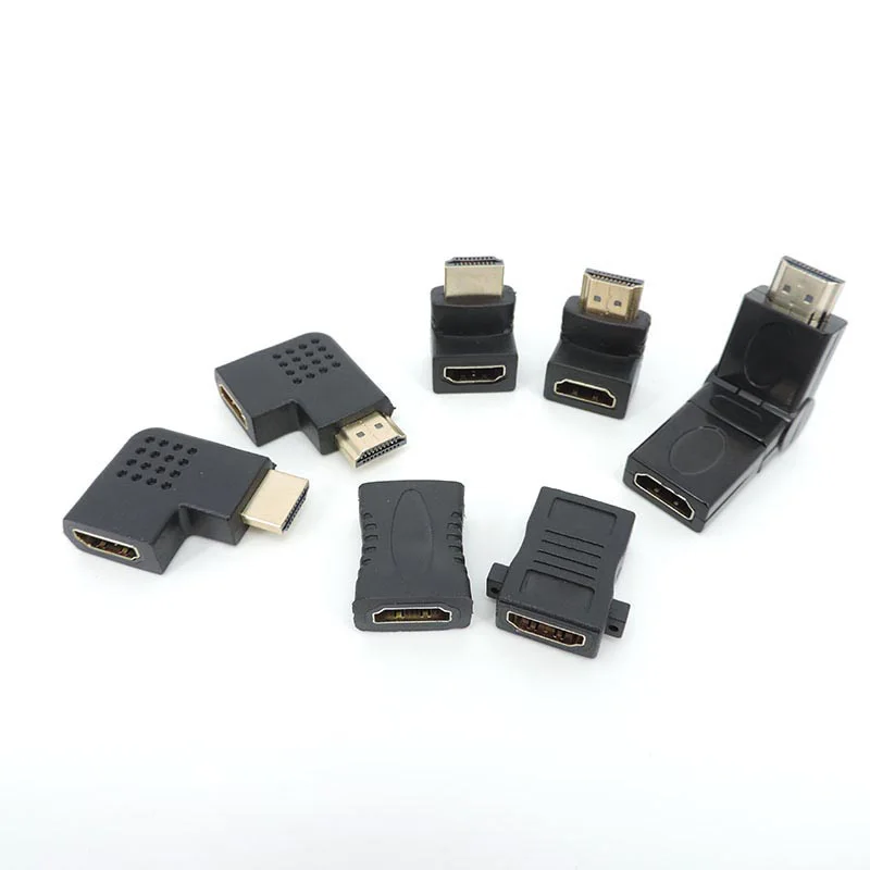 

Male to Female Converter Adapter 90 270 Degree Right Angle 4K HD Connector Projetor Laptop HDMI-Compatible Extende q1
