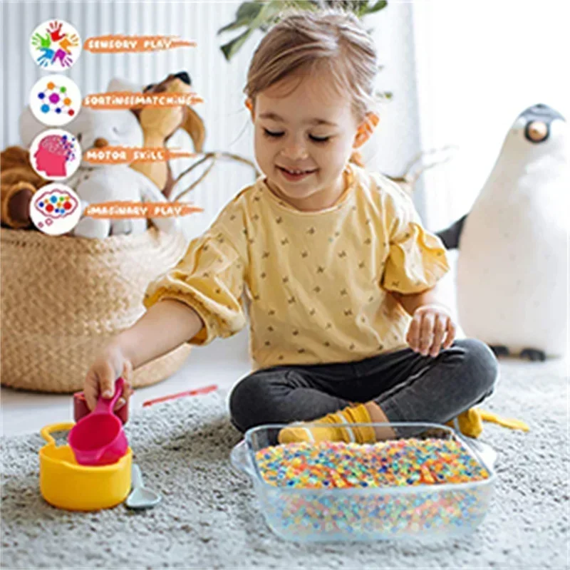 5000 قطعة من خرز الماء عبوة الذخيرة كرات جل غير سامة لترش الجل Orbeez كرات جل مائي مسدس لعبة أطفال كرات مائية متزايدة