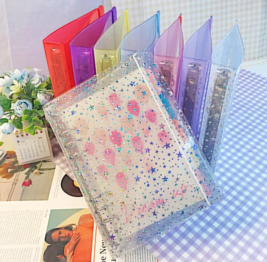 A5 A6 Glittery StarBinder Photo Collect Book&Journal Bonds Notebook Agenda Organizer Planner School Stationery