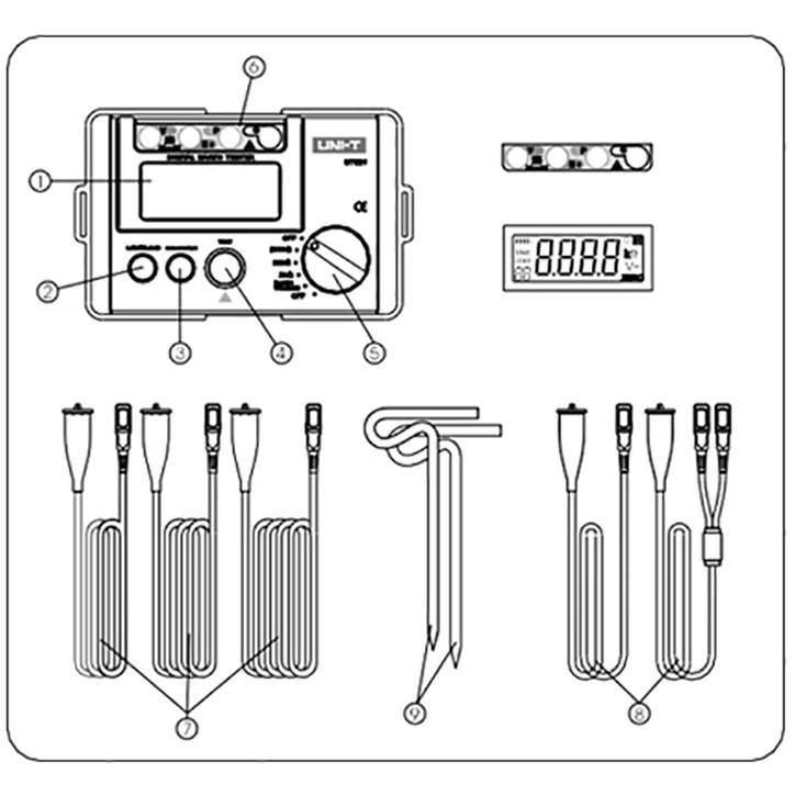 VLUUKE BY2572 High Accuracy IP67 Aluminum Alloy Grounding Resistance Tester Digital Soil Resistivity Ground Earth Equipment