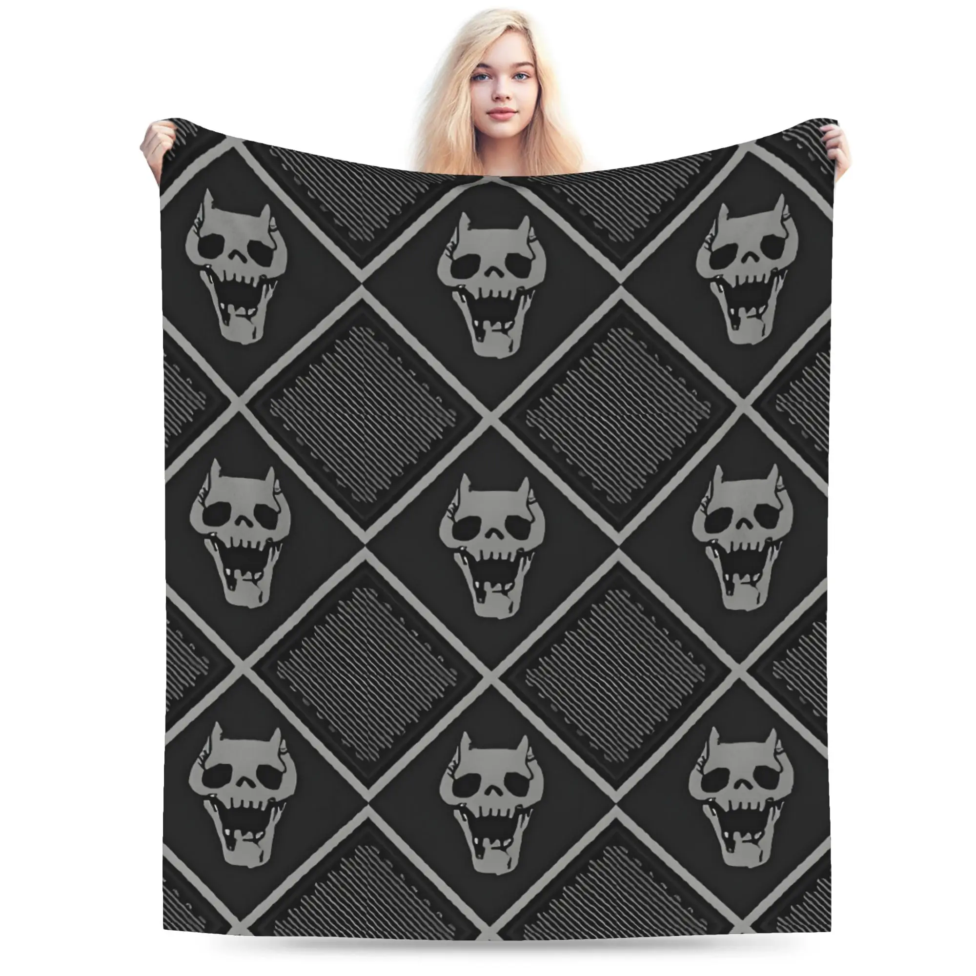 Custom Ultra-Soft Fleece JoJo Bizarre Adventure Throw Blanket Warm Flannel Yoshikage Kira Blankets for Bed Travel Couch Quilt