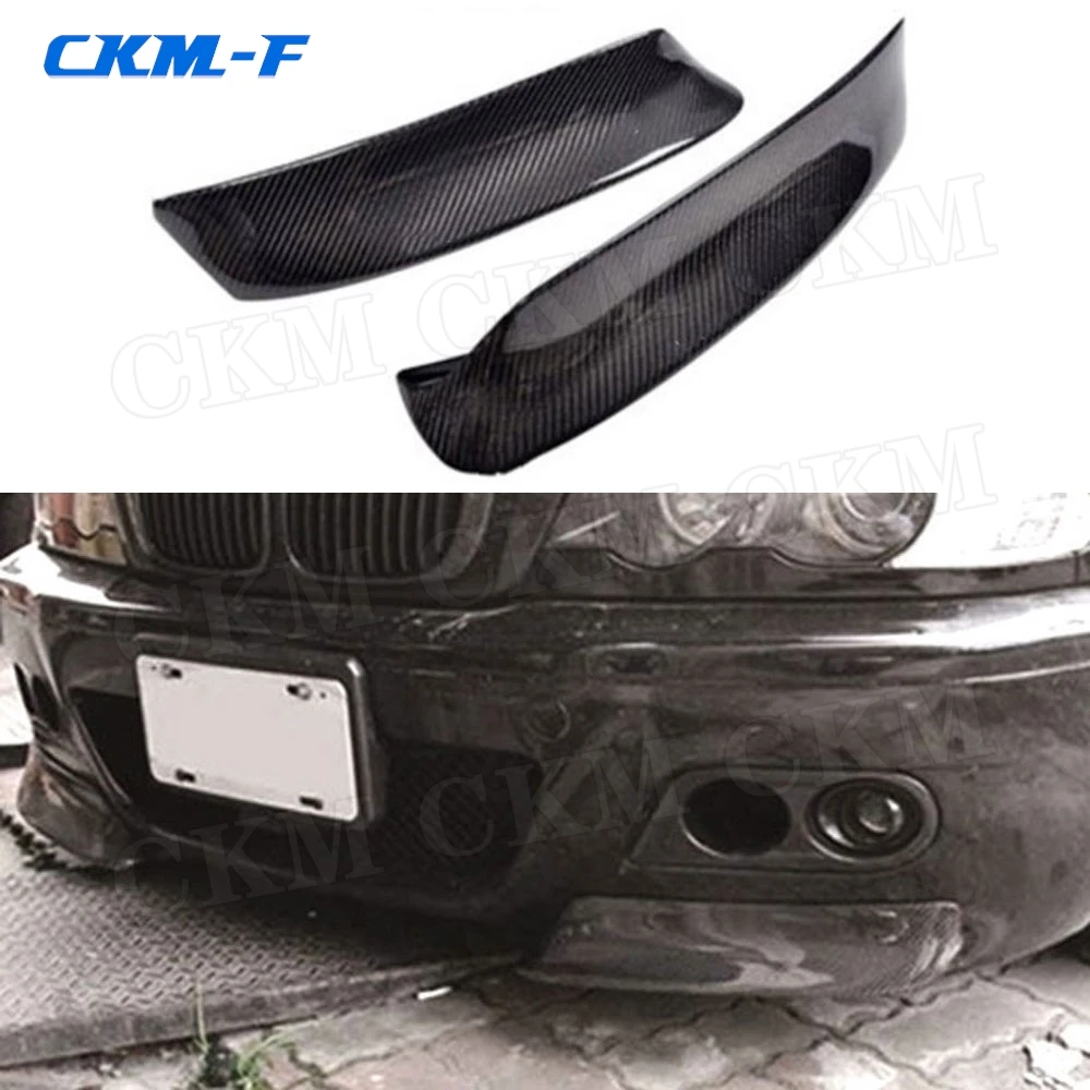 

Carbon Fiber Front Bumper Lip Splitters Flaps Apron Cover Trim For BMW 3 Series E46 M3 3D Style 1999-2006 FRP Prime Canard Guard