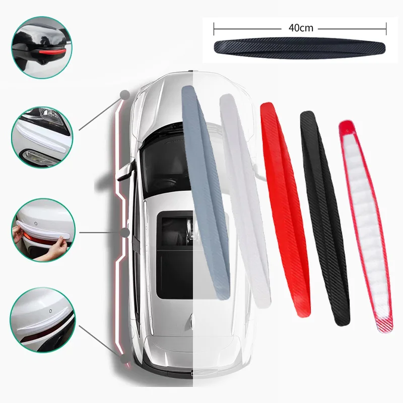 2/4PCS Front Rear Bumper Universal Corner Protector Guard Car Anti-collision Protection Decoration Strip Car Protect Accessories