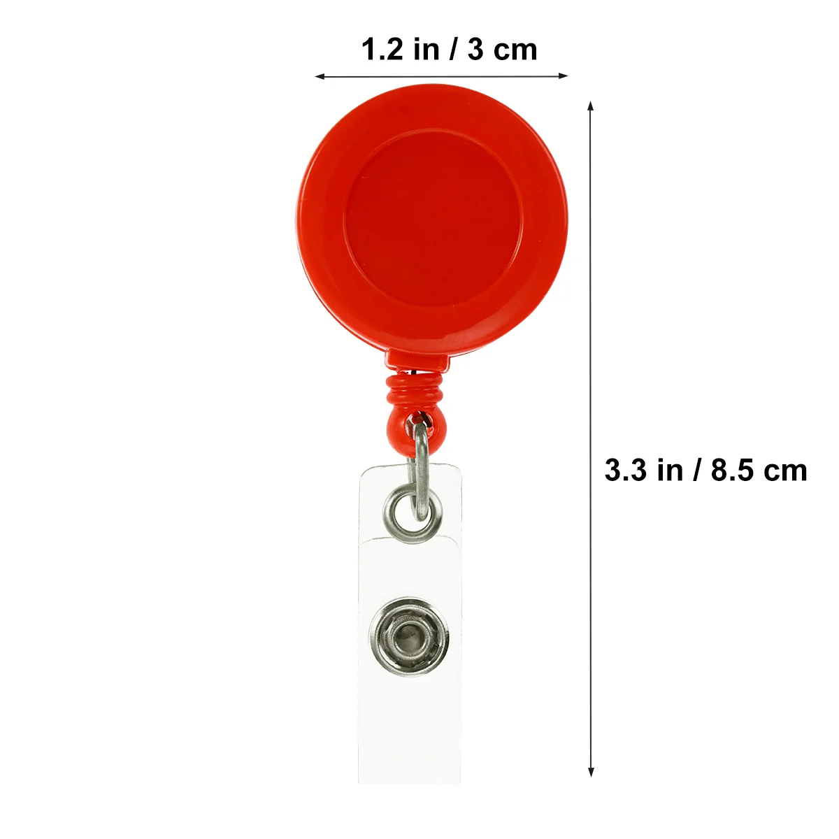 10pcs Retractable ID Badge Reels with Belt and Clip (Solid Red) Badge reel with belt Badge reel with clip