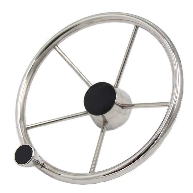 13.5-Inch Stainless Steel Outboard Hydraulic Steering Wheel for Boats Marine Supplies without Grip