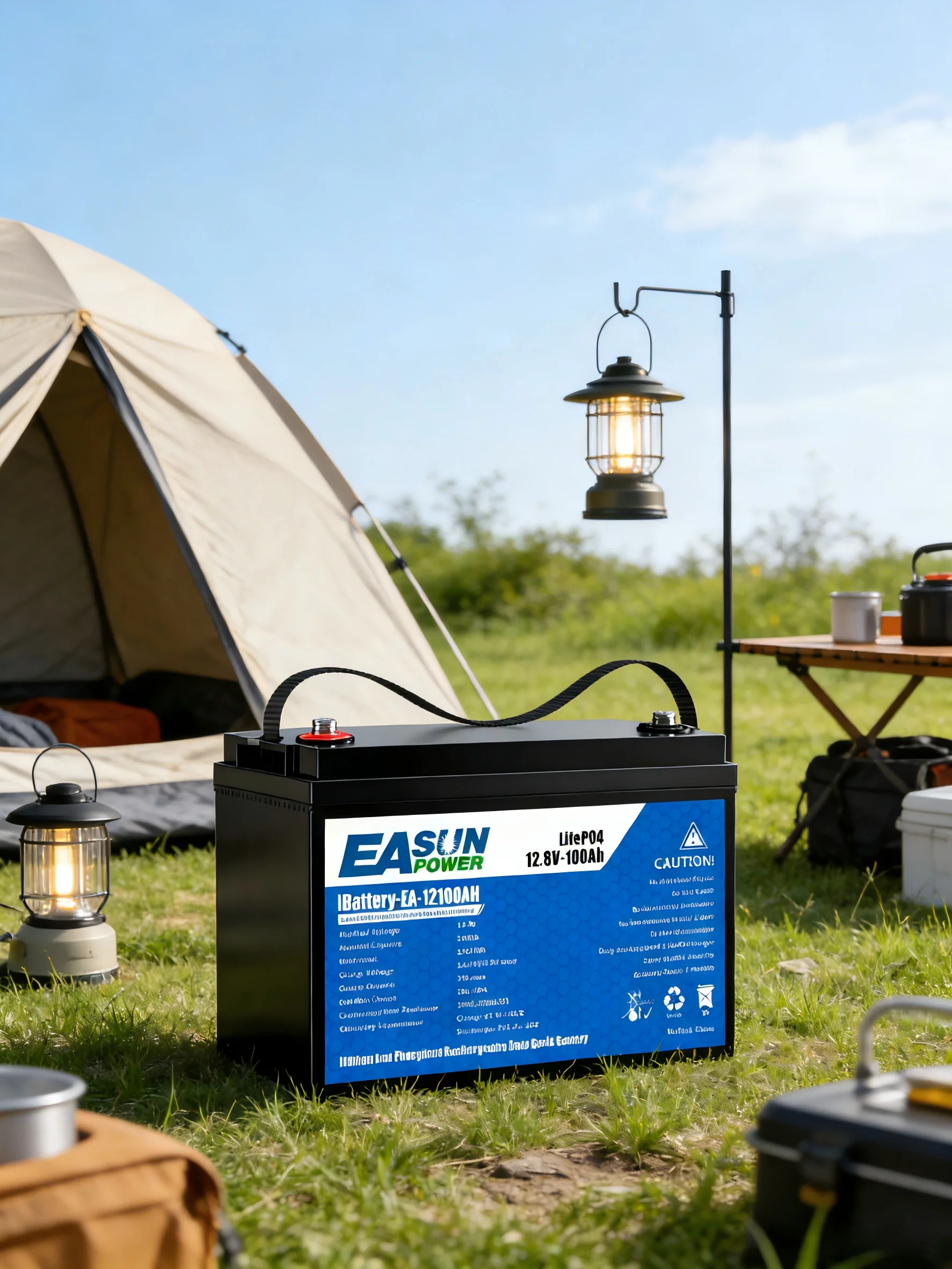 EASUN POWER 12V 24V Bateria LiFePO4 100AH 300AH Baterie litowo-żelazowo-fosforanowe do pojazdów turystycznych, solarnych, kamperów, wersja EU, bez podatku — Zdjęcie 2 z 2