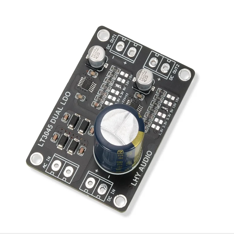 1pcs LT3045 Dual-channel positive voltage DC power supply, low-noise, high-precision linear regulated grinding upgraded DAC