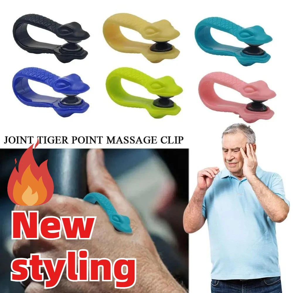 Clip de massage pour points tigre et articulations des doigts, masseur de méridiens pour la tête, soulagement des maux de tête, migraines, stress et anxiété