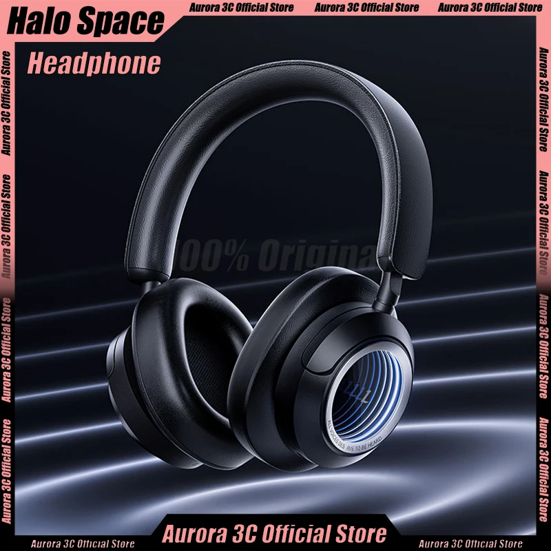 Halo Space Wireless Bluetooth Headphones Over-Ear Earbuds With Microphone Active Noise Canceling Music Gaming Headsets Forgift