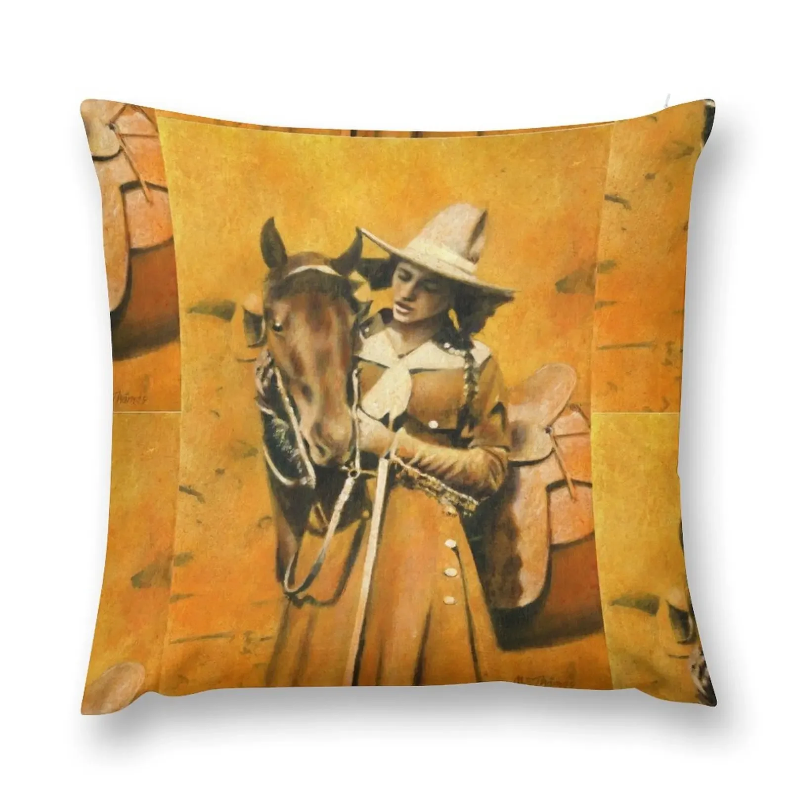 Vintage Cowgirl Throw Pillow Luxury Living Room Decorative Cushions Sofa Cover pillow