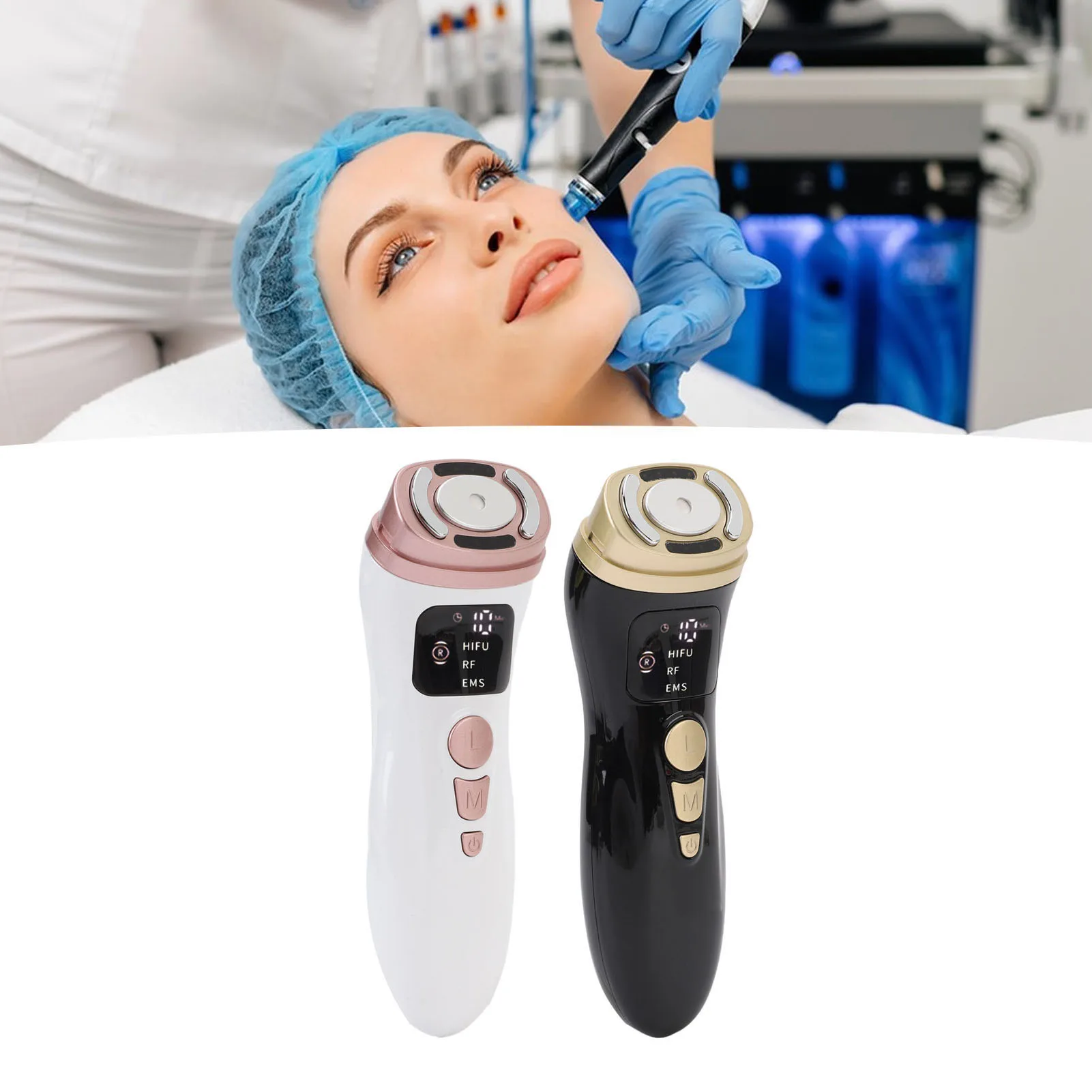 آلة الوجه الصغيرة آلة الوجه الصغيرة RF جهاز التجميل مكركرنت مكافحة الشيخوخة معدات العناية بالبشرة للاستخدام المنزلي #4