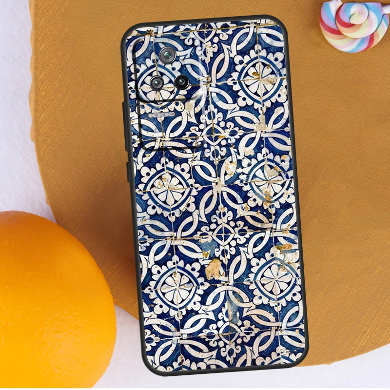 Portuguese Tiles Case For POCO F5 X3 X5 Pro M4 F3 F4 X4 GT M5s Cover For Xiaomi 12T 11T Pro 12X 12 13 Lite