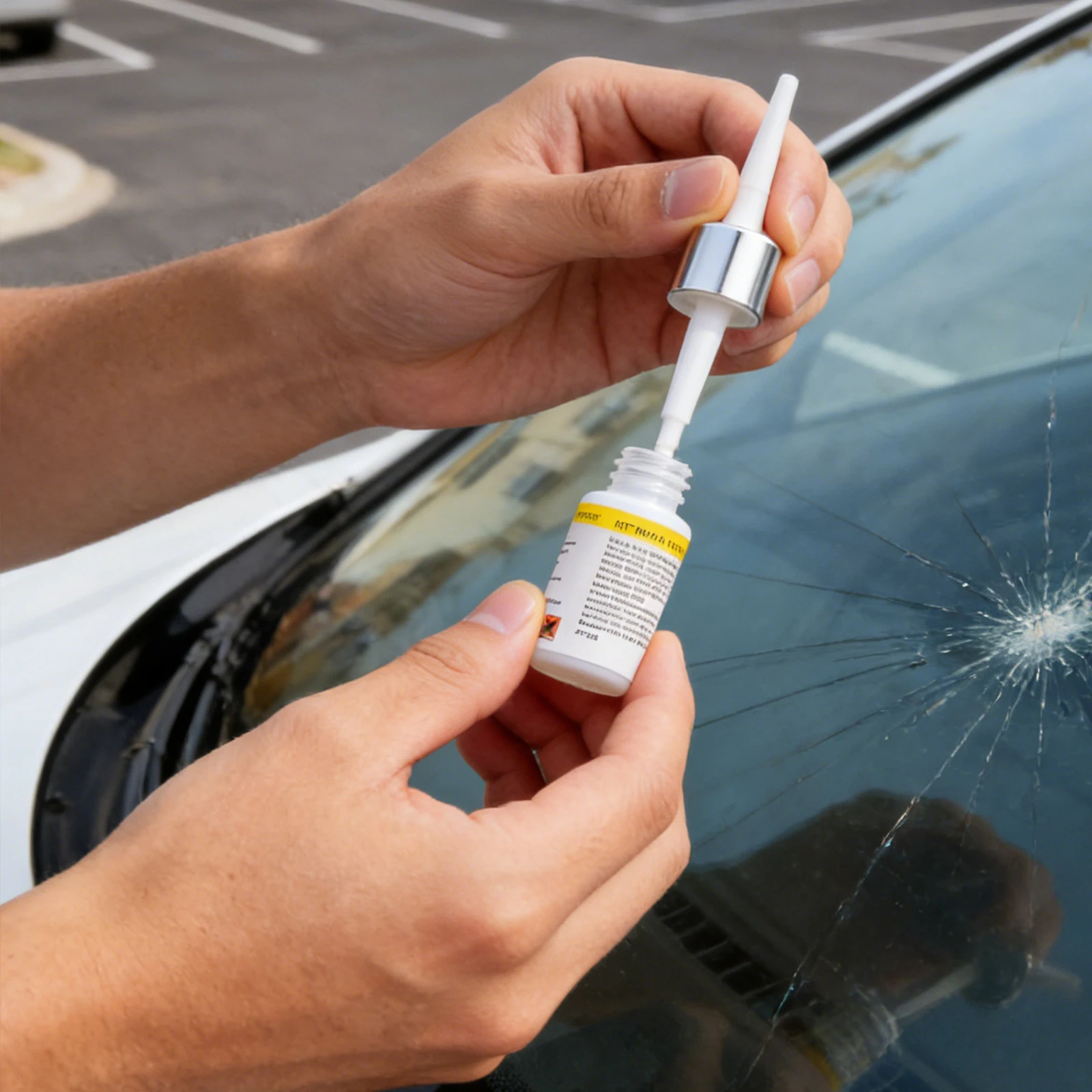 Windshield Chip Repair Kit Cracked Windshield Repair Kit Glass Repair Liquid for Cracks DIY Long-Lasting with Invisible Repairs