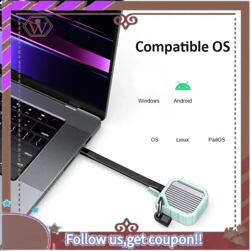 ABBG-External SSD Case For Laptop Iphone 16 Pro Ipad-M. 2 Nvme 2230 SSD Enclosure USB 3.2 Gen 2 10 Gbps To Nvme PCI-E M. 2