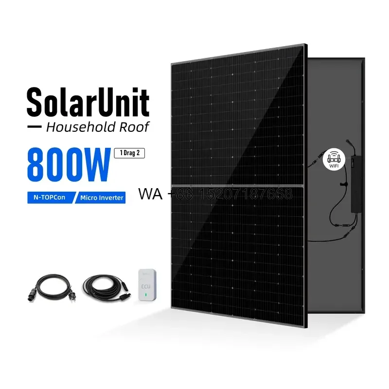 Wmwmnu for DAH Solar Complete Mini Solar Balcony Kit Micro Inverter 800w System Balkonkraftwerk Panel Plug and Play for