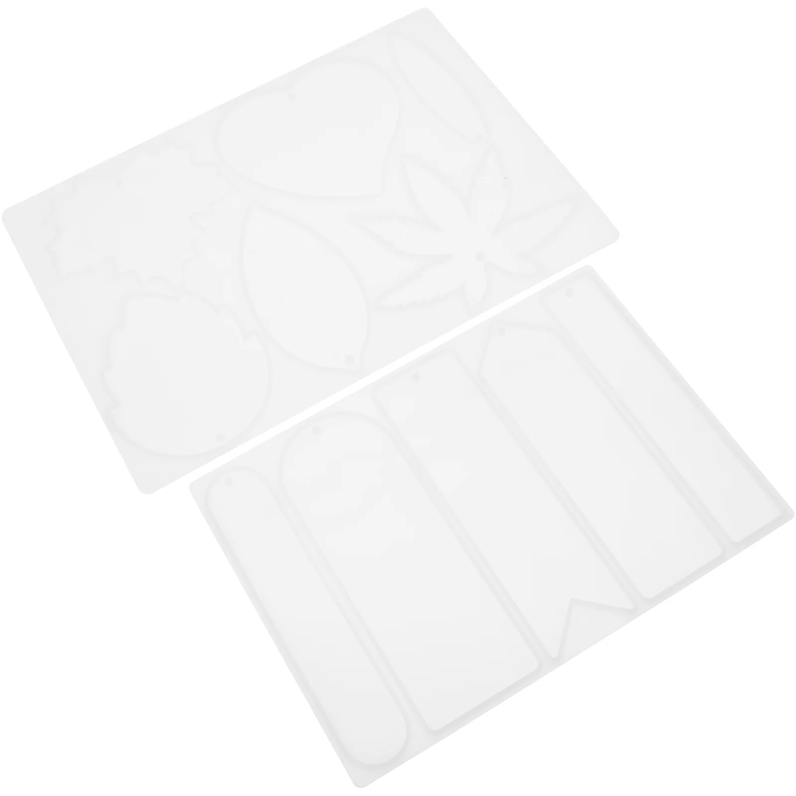 

2 Pcs Resin Bookmark Mold Ruler Blank DIY Silicone Molds for Crafts Silica Gel Supplies