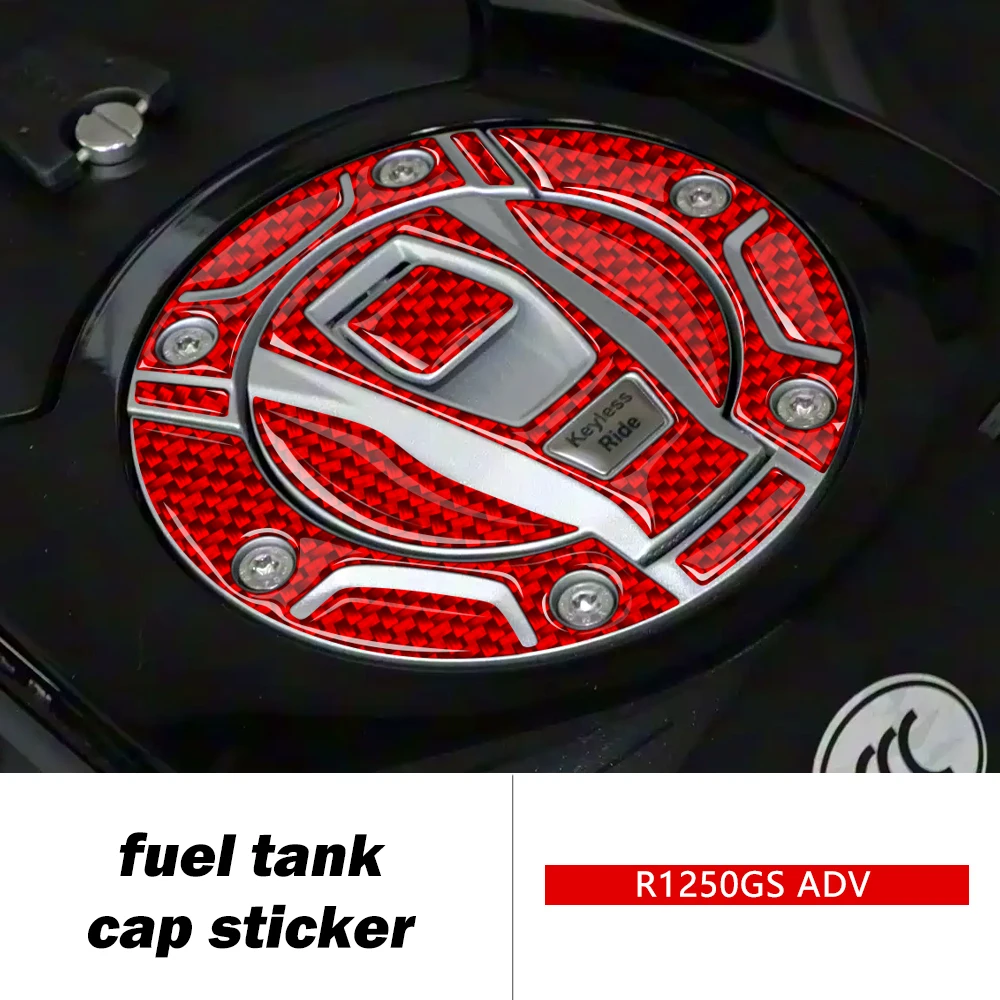 Motorcycle Carbon Fiber for BMW R1250GS ADV Gas Cap Tank Pad Sticker Gas Oil Fuel Decal Tank Protector Emblem