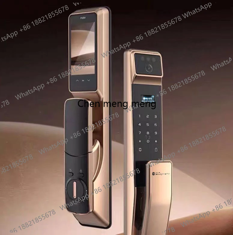 P30 Max Smart Door Lock Anti-Theft Polished Connect 3D Face Fingerprint Password HD Cat Eye