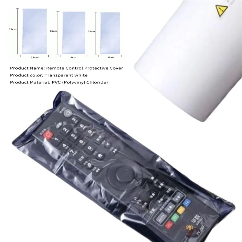 10-60pcs Transparent Shrink Film Bag Anti-dust Protective Case Cover For TV Air Conditioner Remote Control Shrink Plastic