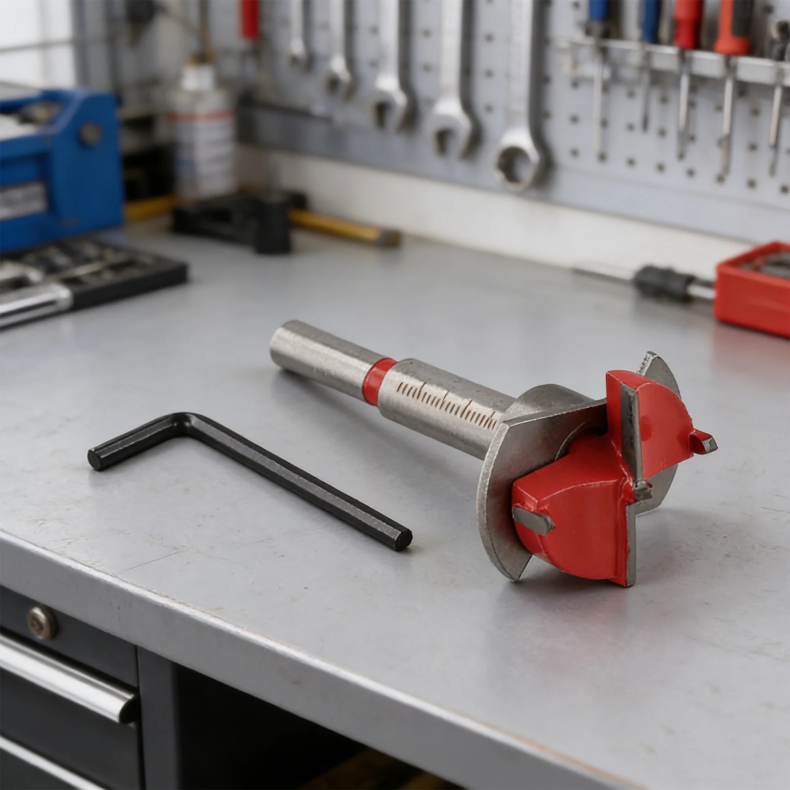 Adjustable 35mm Hinge Drill Bit Carbide Flat Wing Wood Hole Puncher With Depth Limiter For Cabinet Door Furniture Power Tools