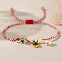Go2boho Square Bead Round Cylinder Evil Eyes Freshwater Pearl Cross Stack Martis Series 2024 New Greek March Bracelets For Her