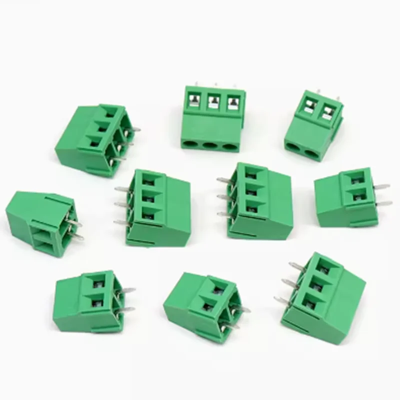 10 sztuk KF128-5.08-2P 3P śrubowy typ PCB listwa zaciskowa złącze przewodu 5.08mm prosty pin Splice Terminal