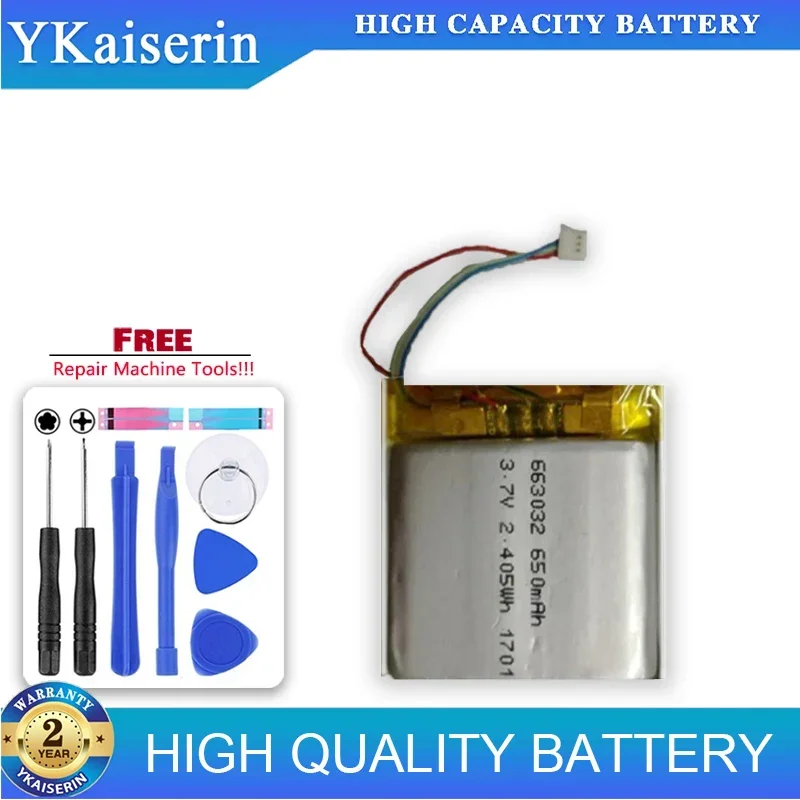 650mAh Replacement Battery 663032 for smartphone watch