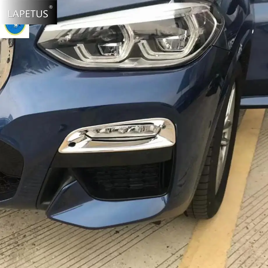 

ABS Front Bumper Fog Lights Lamps Foglight Decor Cover Trim Fit For BMW X3 G01 2018 - 2023 Shiny Style Car Exterior Accessories