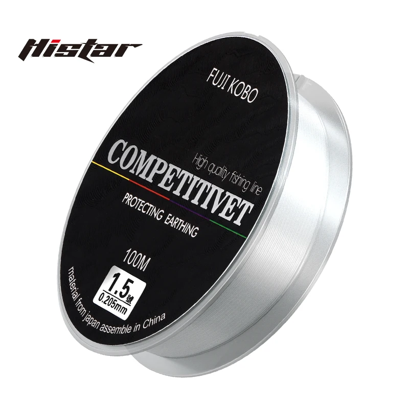 HASIDA FUJI KOBO Nylon Japanese Imported 0.8#-8.0# 100m Super Strong Raw Transparent 3.1-19.1KG Strength Fishing Line