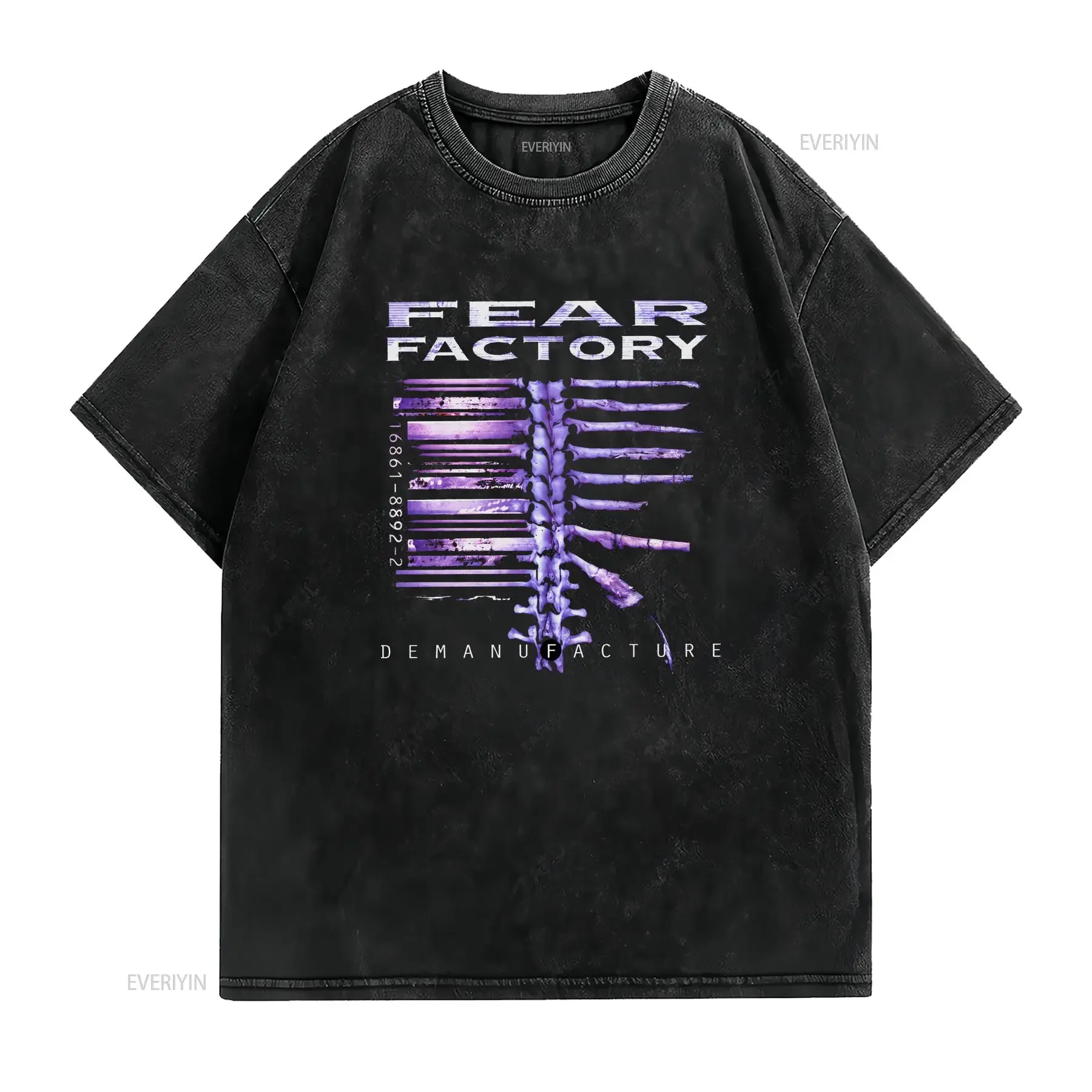 FEAR FACTORY Band Demanufacture Album T Shirt Full Size S 5XL FH886 vintage Washed homme fashion graphic vintage Washed Casual