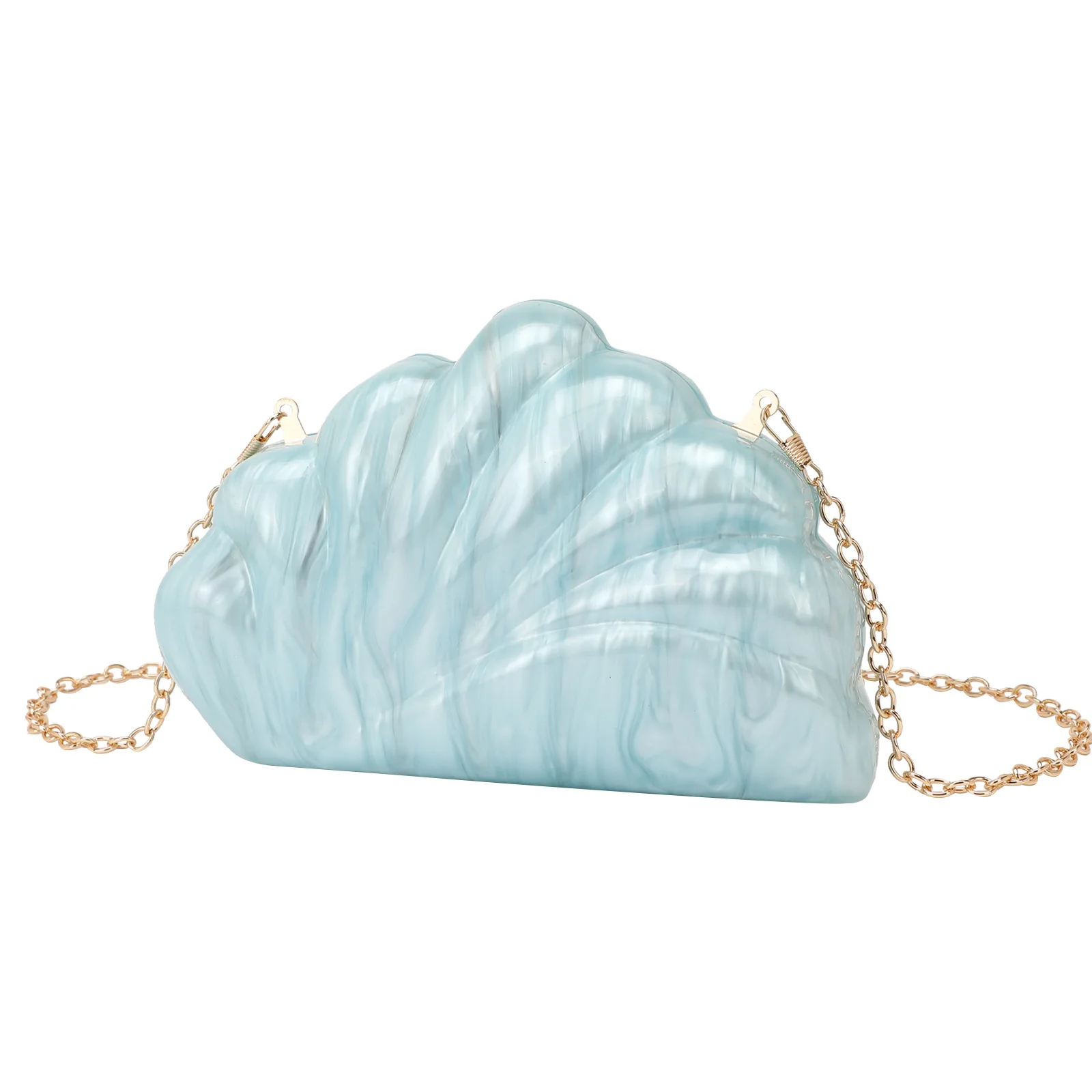 حقيبة يد نسائية من الأكريليك على شكل صدفة، حافظة صلبة، محفظة أنيقة للسهرة لحفلات الزفاف والعشاء والحفلات الراقصة والمواعدة