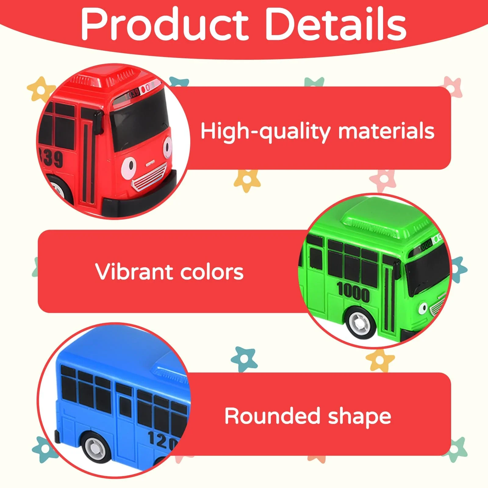 Mini Ensemble de Jouets Bus Tayo à Remonter pour Enfants Garçons, Jouet Véhicule de Dessin Animé, Ensemble de Jeu Éducatif sur le Thème du Trafic, Cadeau Ludique pour l'Apprentissage Préscolaire