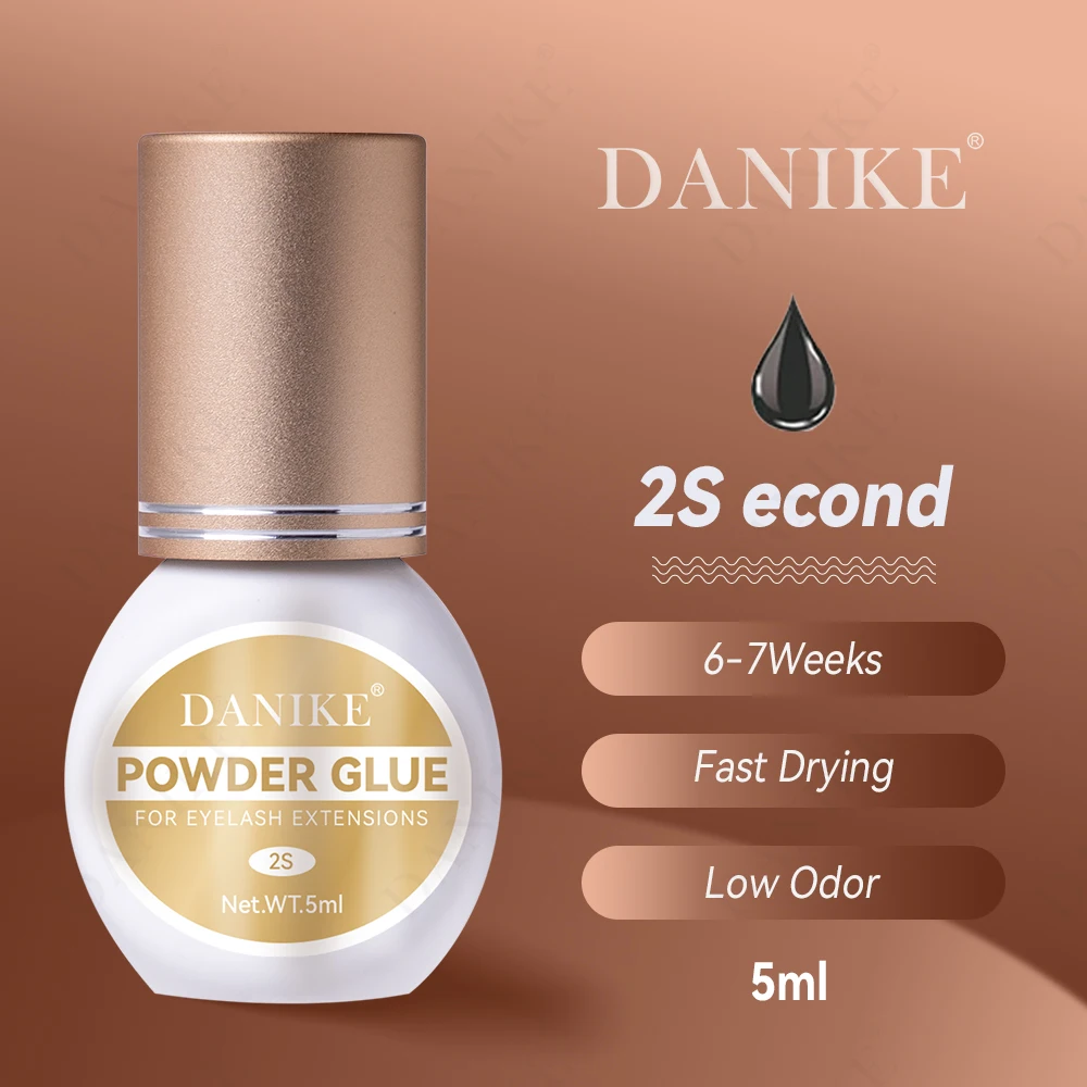5 ขวด 5ml DANIKE False Lash กาวสีดํา 0.3S 0.5S 1S 2S 3S แห้งเร็วกาวสําหรับขนตา Extra Strong Lash กาว