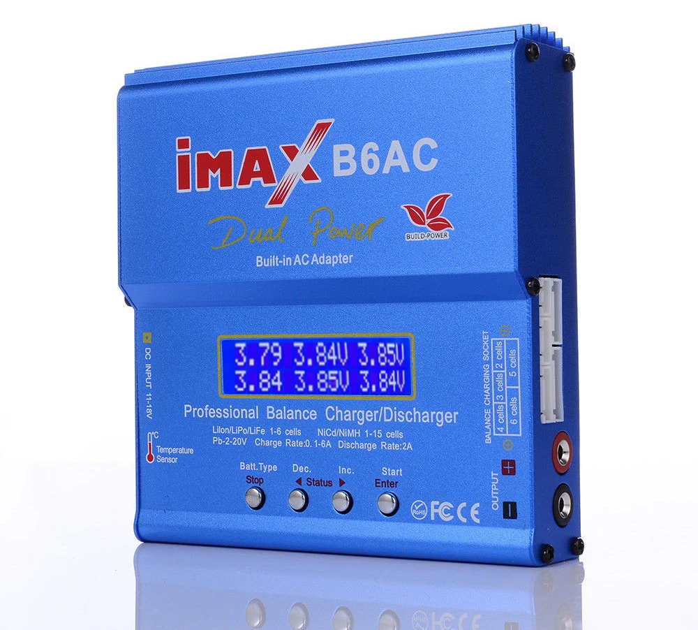 80W iMAX B6AC 2.0 RC Balance Charger For Lipo NiMH Li-ion LiFe NiCD LiHV Battery Charger For 2S 3S 4S 5S 6S Rechargeable Battery